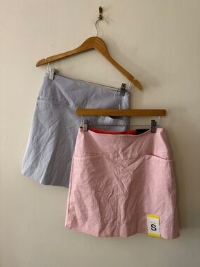 S.C. & Co. 2 360 Tummy Control Skorts (blue snd coral)